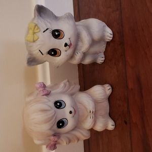 Cat & dog figurine-night lights